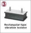 Rectangular-type vibration isolator