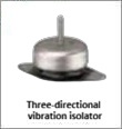 Three-directional vibration isolator