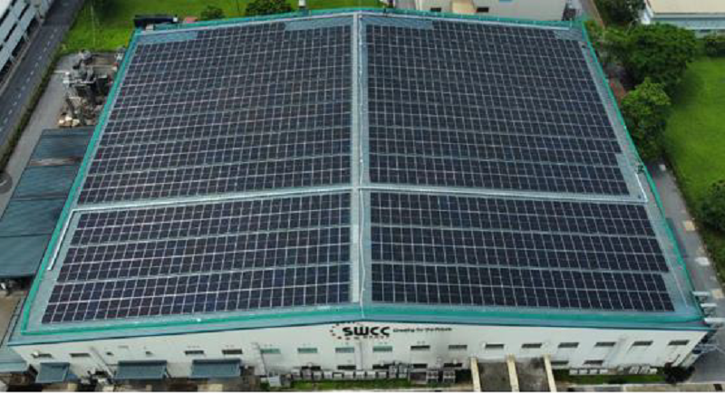 太陽光発電設備を導入したSVCの工場
