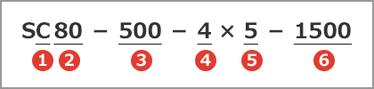 SC[1]80[2]-500[3]-4[4]×5[5]-1500[6]