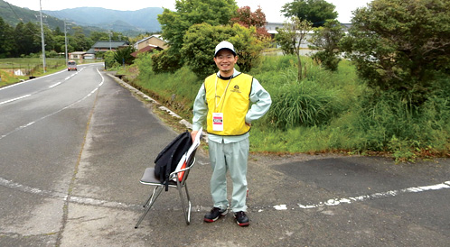 写真：交通規制ボランティア